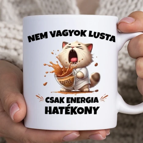 Fehér bögre - Nem vagyok lusta (magyar)