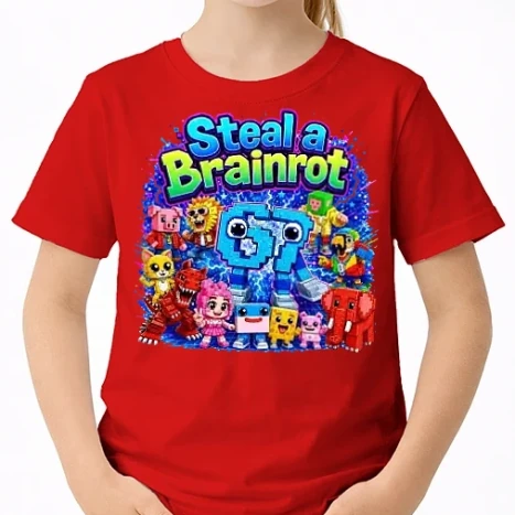 Uniszex gyerek Póló - Steal a brainrot 67