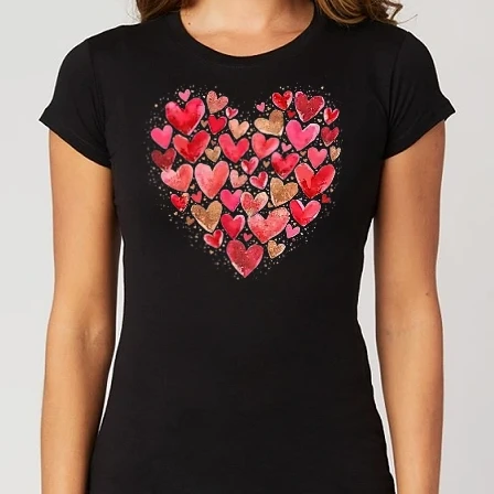 Női Alap póló - Valentin szív 