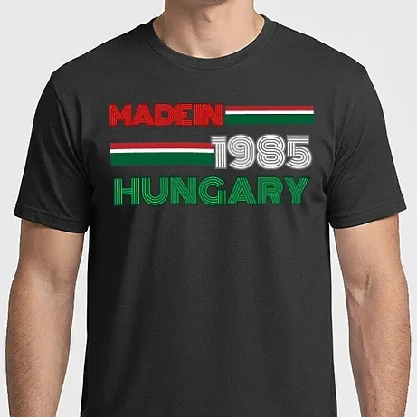 Férfi Imperial póló - Szülinap retro 1985 piros fehér zöld