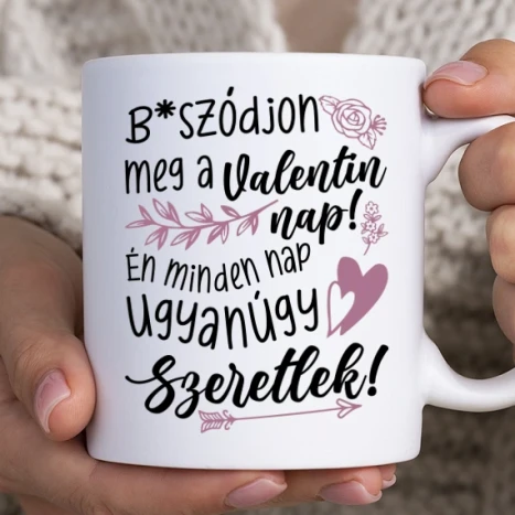 Fehér bögre - Minden nap ugyanúgy szeretlek