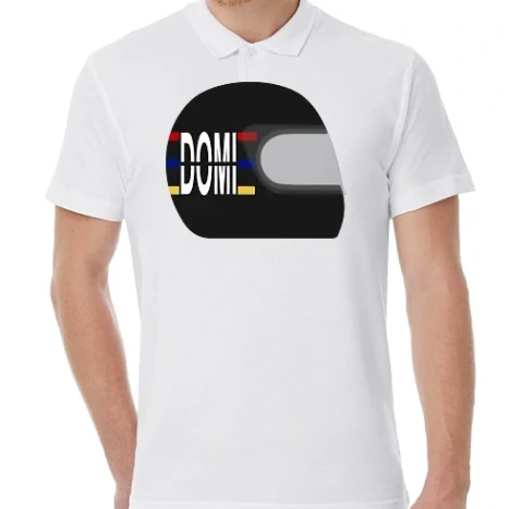 Férfi galléros Póló - James Hunt sisak Domi