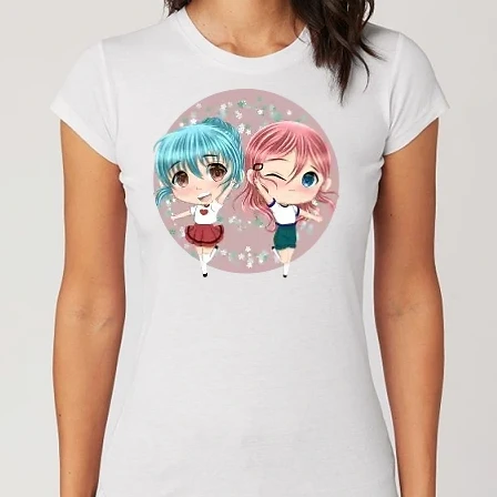 Női Alap póló - Chibi girls