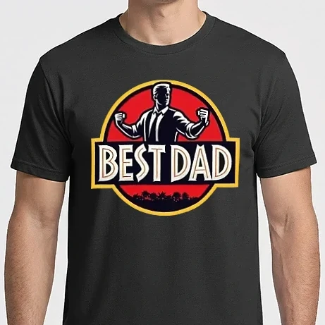 Férfi Imperial póló - A legjobb apa best dad Jurassic park style