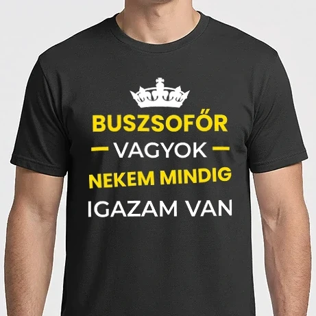 Férfi Imperial póló - Buszsofőr vagyok nekem mindig igazam van
