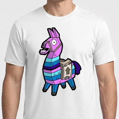 Férfi Imperial póló - Cuki Fortnite-os Láma