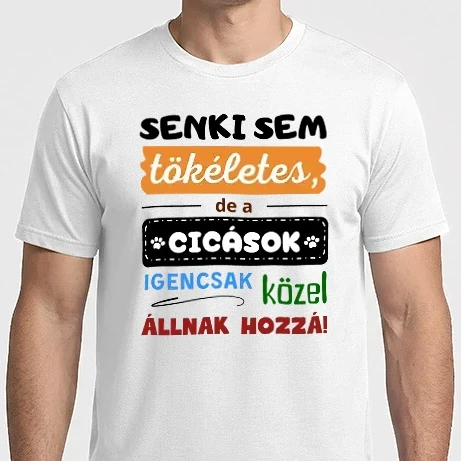 Férfi Imperial póló - Senki sem tökéletes, de a cicások igencsak közel állnak hozzá