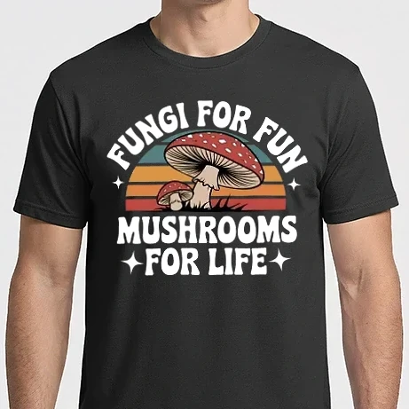 Férfi Imperial póló - Fungi for fun fekete alap