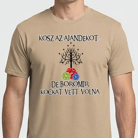 Férfi Imperial póló - Boromir kockát vett volna