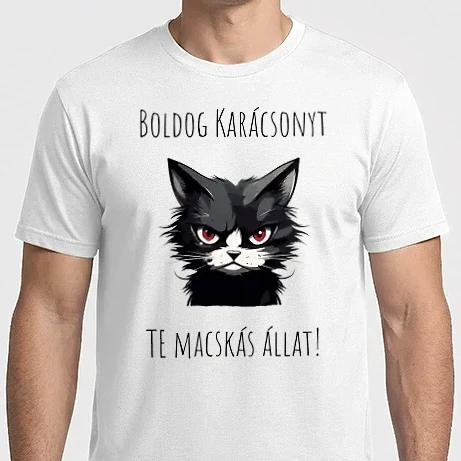 Férfi Imperial póló - Boldog karácsonyt, te macskás állat!