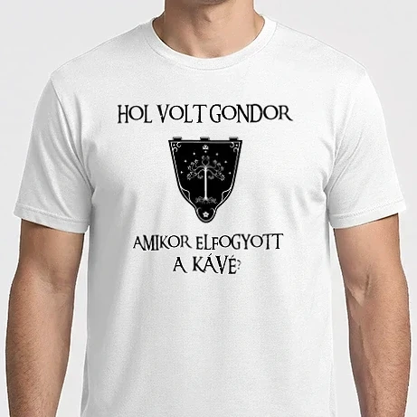 Férfi Imperial póló - Hol volt Gondor? (kávé)
