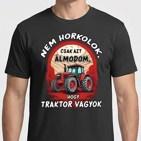 Férfi Imperial póló - Traktor - Nem horkolok, csak azt álmodom, hogy traktor vagyok