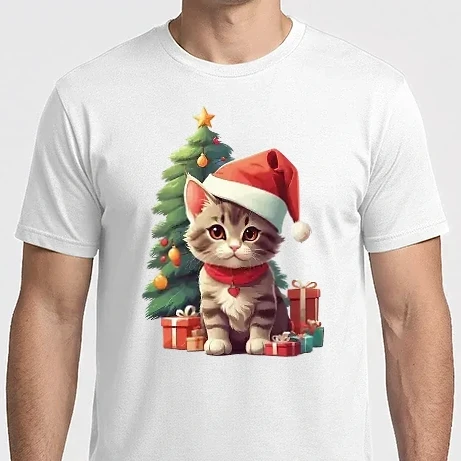 Férfi Imperial póló - Karácsonyi cica