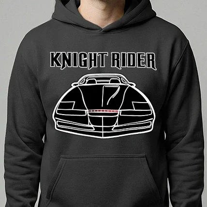 Férfi kapucnis pulóver - Knight Rider 2 fekete