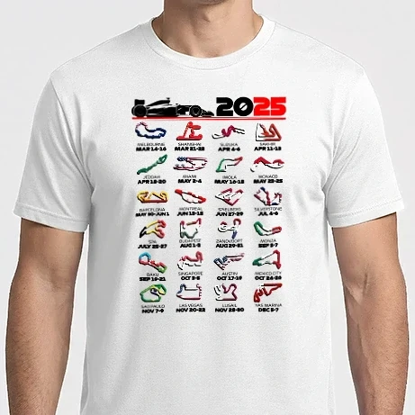 Férfi Imperial póló - Forma 1 naptár 2025 fehér