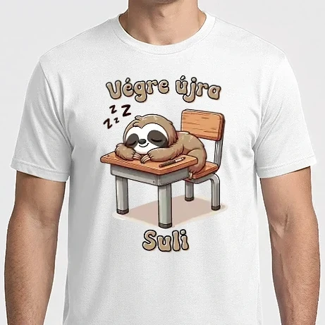 Férfi Imperial póló - Végre újra suli - Lajhár