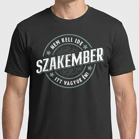 Férfi Imperial póló - Nem kell ide szakember badge