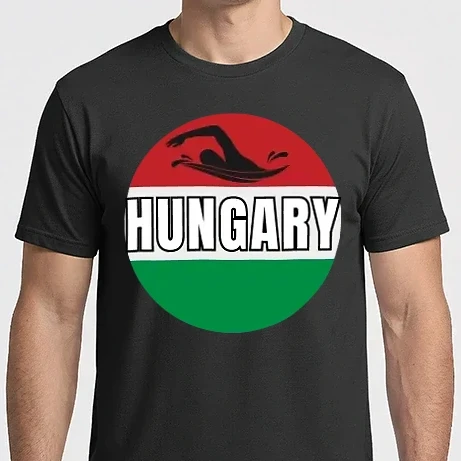 Férfi Imperial póló - Hungary, Úszás, Olimpia, Szurkolói design