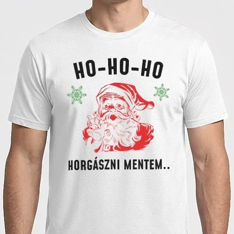 Férfi Imperial póló - Horgászni mentem Mikulás