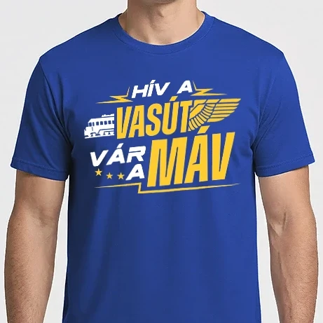 Férfi Imperial póló - Hív a vasút vár a máv
