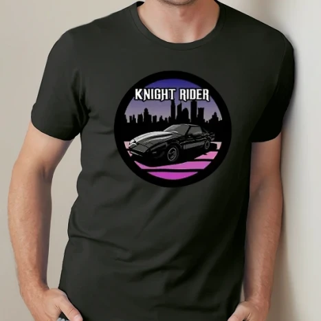 Férfi prémium fit kerek nyakú póló - Knight Rider 1