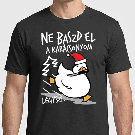 Férfi Imperial póló - Ne baszd el a karácsonyom légyszi fehér