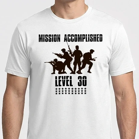Férfi Imperial póló - mission ACCOMPLISHED, küldetés teljesítve 30. szint