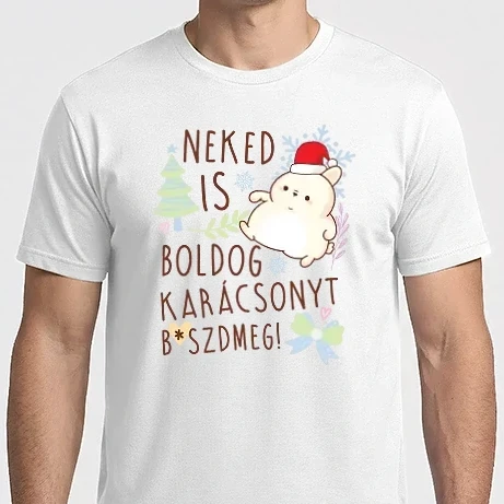Férfi Imperial póló - Neked is boldog karácsonyt bszdmeg