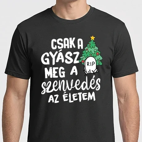 Férfi Imperial póló - Csak a gyász meg a szenvedés sötét alapra