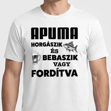 Férfi Imperial póló - APUMA horgászik és bebaszik