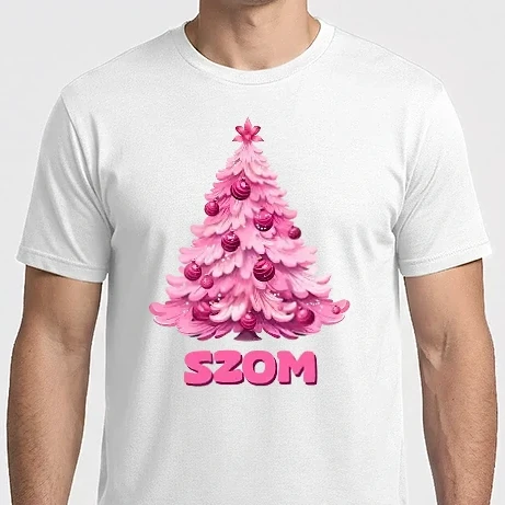 Férfi Imperial póló - Faszom xmas pink - vicces karácsonyi póló