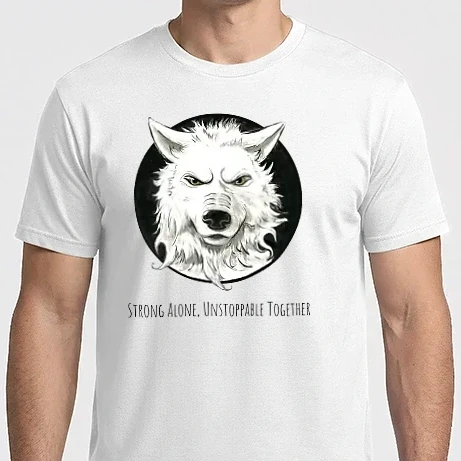 Férfi Imperial póló - Wolf - Strong Alone, Unstoppable Together