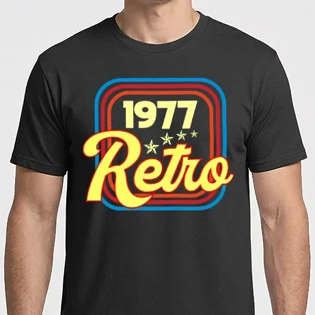 Férfi Imperial póló - retro születésnapi felirat dátummal 1977