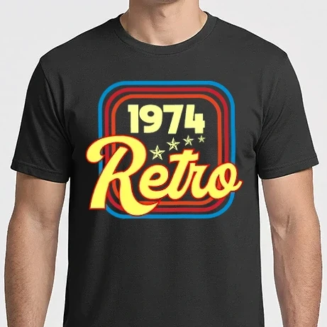 Férfi Imperial póló - retro születésnapi felirat dátummal 1974