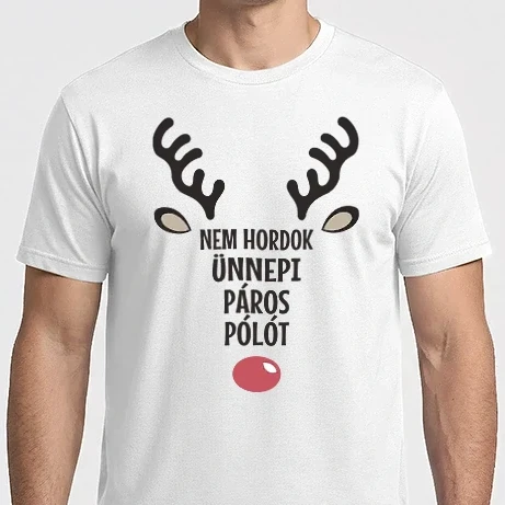 Férfi Imperial póló - Nem hordok ünnepi páros pólót fehér pólóra