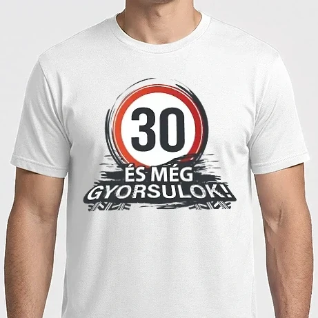 Férfi Imperial póló - 30-as tábla - És még gyorsulok