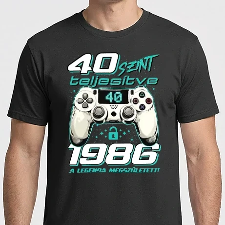 Férfi Imperial póló - Gamer szülinap 40 éves