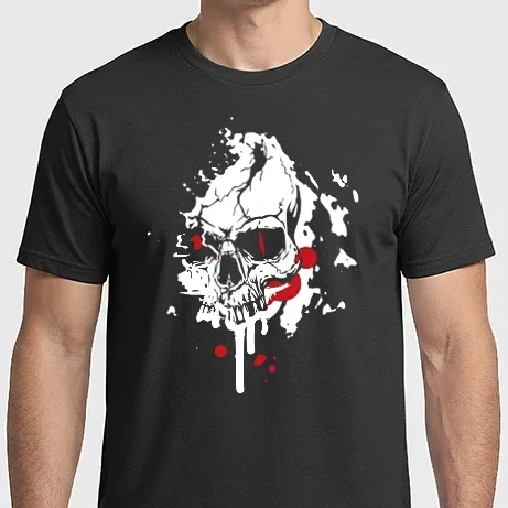 Férfi Imperial póló - Koponya grunge