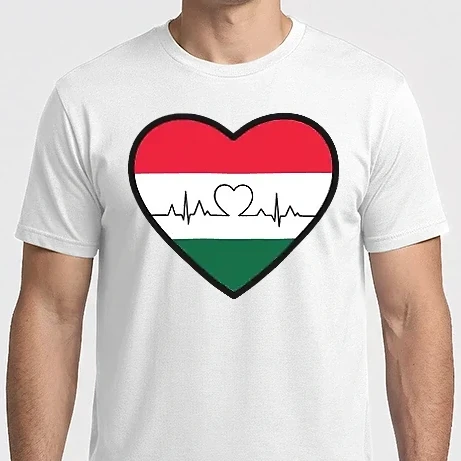 Férfi Imperial póló - Magyarország - Magyar szív - Szurkolói minta