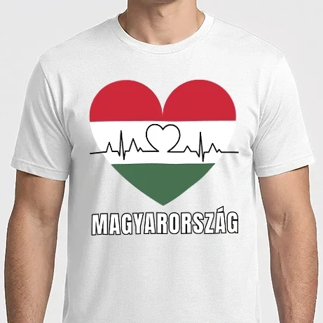 Férfi Imperial póló - Magyarország - Magyar szív - Szurkolói minta