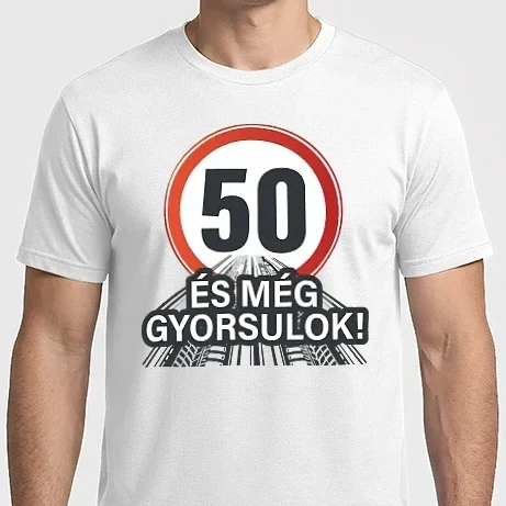 Férfi Imperial póló - 50-es tábla - És még gyorsulok 2