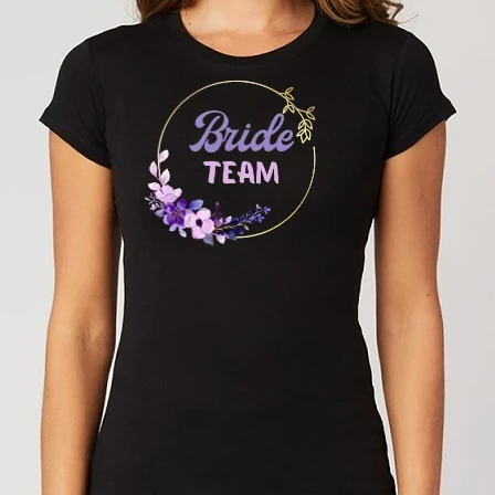 Női Alap póló - bride team lila