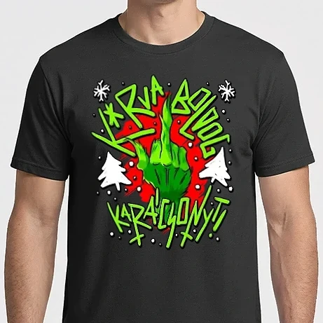 Férfi Imperial póló - Kurva boldog karácsonyt Grinch