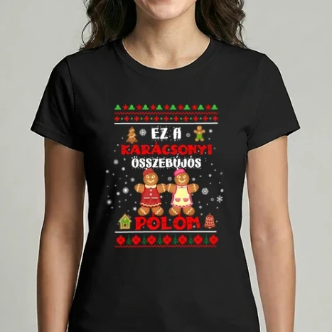 Női Imperial póló - karácsonyi összebújós póló lány-lány