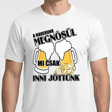 Férfi Imperial póló - a haverunk megnosul_fekete2