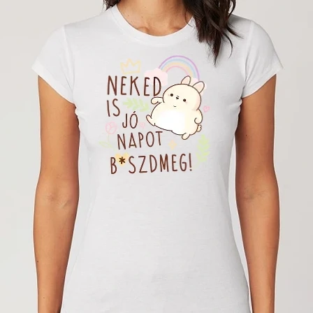 Női Alap póló - Jó napot nyuszika