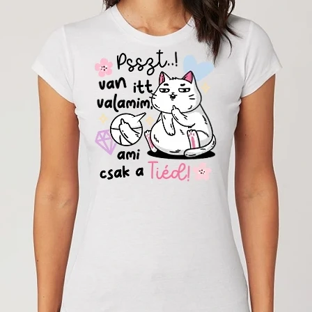 Női Alap póló - Kabbe cica