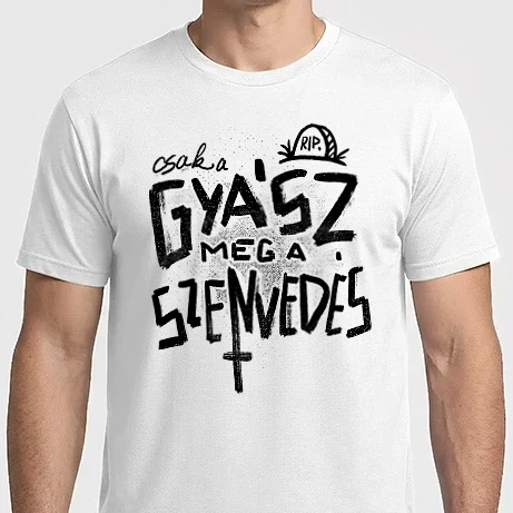 Férfi Imperial póló - Gyász meg a szenvedés fekete