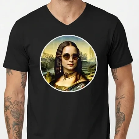 Férfi V-nyakú póló - sTeAmPuNk MoNa| ModerneImageArt | MIA 