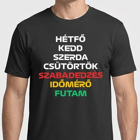 Férfi Imperial póló - Hétfő kedd szerda csütörtök irőmérő